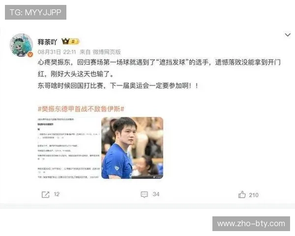 名记炮轰樊振东状态浑浑噩噩暗示其在德国媒体中人气下滑